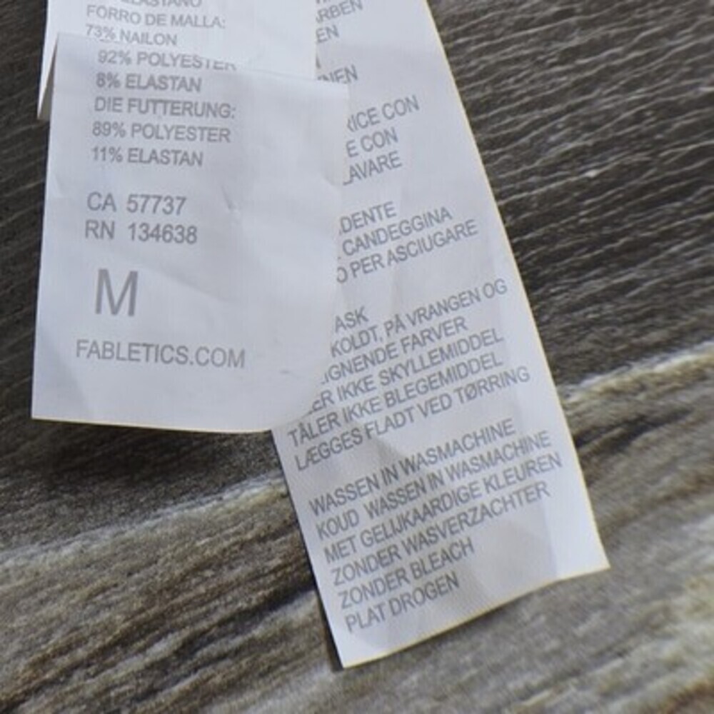 Fabletics Black Velvet Sports Bra Women’s Medium Criss Cross Back Cutout - Picture 5 of 6